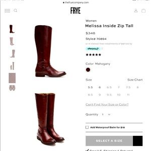 Women’s Frye Melissa Stud Back Zip Boots